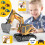 Grey Wireless Excavator Toy 24GHz Control Rotating Cab 3
