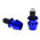 Motorcycle Handlebar End Caps Blue Aluminum 2 Pcs 2