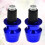 Motorcycle Handlebar End Caps Blue Aluminum 2 Pcs 3