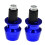 Motorcycle Handlebar End Caps Blue Aluminum 2 Pcs 4