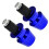 Motorcycle Handlebar End Caps Blue Aluminum 2 Pcs 7