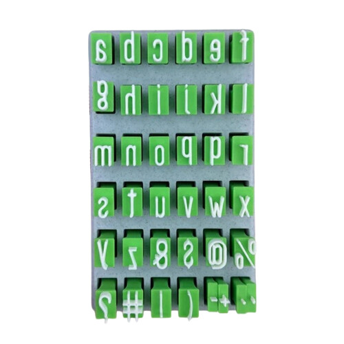 Heavy Duty Polymer Stamp Mold Font Size for Ceramic Plates 2