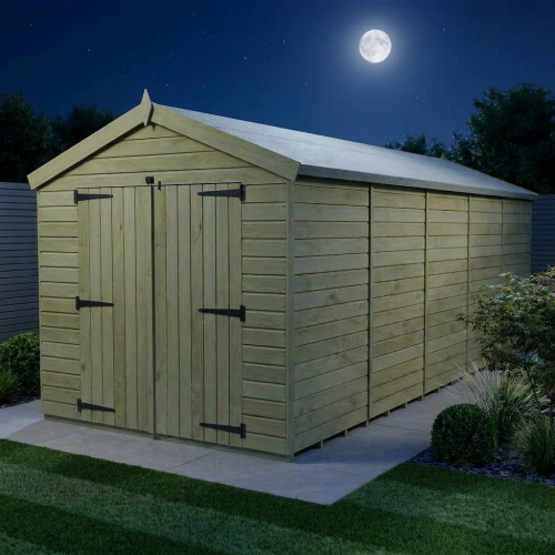 8 x 20 Apex Shed Tanalised (Double Door, No Windows) 2