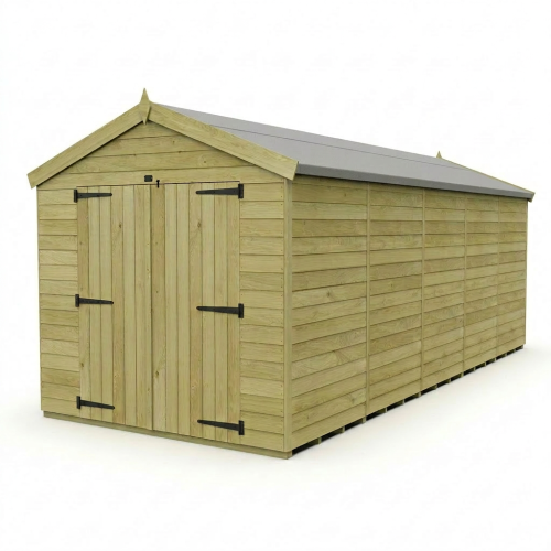 8 x 20 Apex Shed Tanalised (Double Door, No Windows) 1