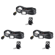 3X Kit de Faisceau de Câbles pour Barre Lumineuse LED 2 Fils 18 AWG Faisceau de Câbles LED Universel Relais Marche/Arrêt Faisceau de Câbles