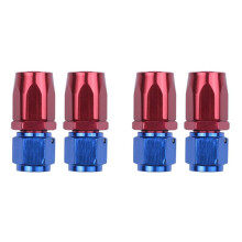 4 Pcs STRAIGHT Turbo Oil Feed Hose Fitting:AN6 8Mm