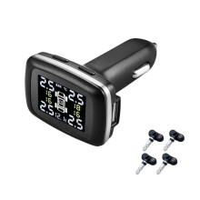 Sistema de Monitoramento de Pressão Dos Pneus TPMS para Carro, Alarme, Acendedor de Cigarros, Display, Sensor de Segurança Automotiva, Acessórios