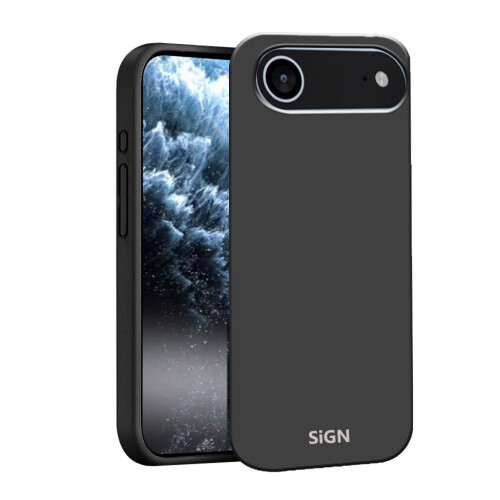 Capa de silicone líquido SiGN para iPhone Air - Preta