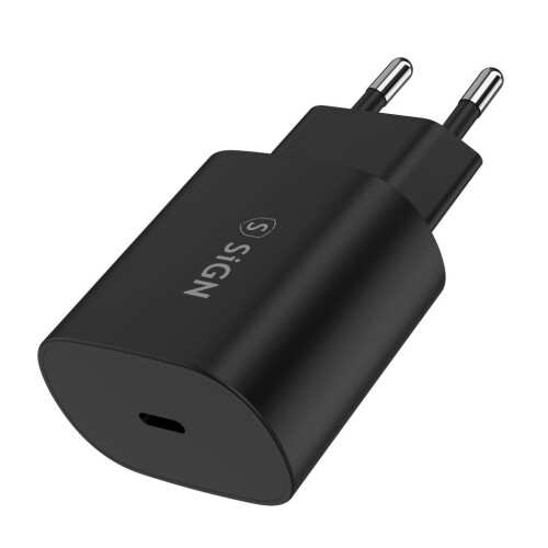 Caricabatterie rapido SiGN USB-C 25W 3A - Nero
