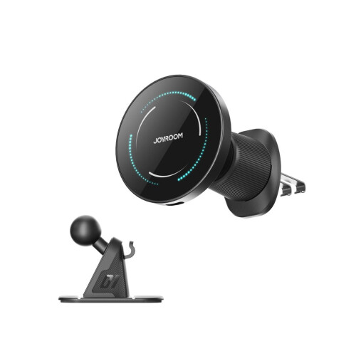 Supporto per cellulare Joyroom Magsafe con ricarica wireless per auto 15W - Nero