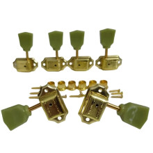 Deluxe Vintage Guitar Tuners 3L + 3Right Gold Chrome for 6 String Electric Guitars