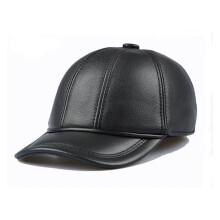 Men's Real Leather Baseball Cap Adjustable Sheepskin