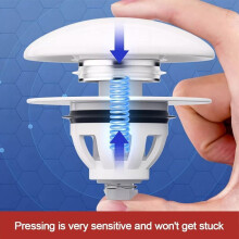 Basin Drain Stopper with Bounce Core Filter