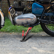 Motorcycle Footrest Bracket Adjustable Kickstand Red