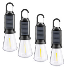 Solar USB Rechargeable LED Tent Lights 4-Pack