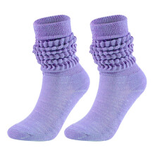 Men's Wool Thermal Socks Purple Medium High Tube One Size