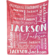 Couverture en flanelle personnalisée avec nom 30 x 40 pouces