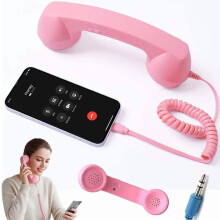 Retro Phone Handset Type-C Wired Landline Receiver 1pc