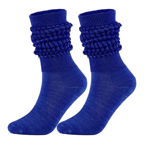 Men's Wool Thermal Socks Blue Medium-High Tube One Size