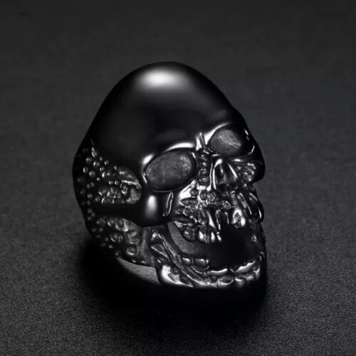 Men's Stainless Steel Skull Ring Gothic Punk Style Size