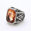 Men's Stainless Steel Masonic Ring Silver Champagne Size 1
