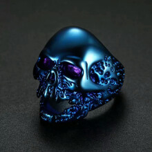 Men's Stainless Steel Skull Ring Gothic Punk Style Size 7-15