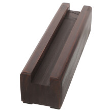 Full Length Mirror Stand Dark Brown Wood 1 Piece