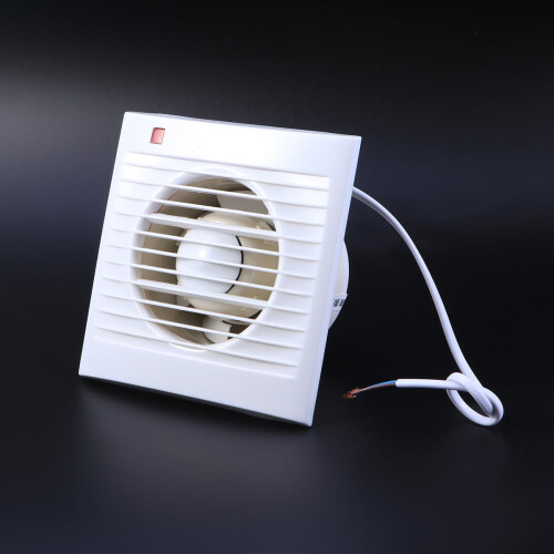 White Wall Exhaust Fan Home Use Quiet Ventilation ABS Frame
