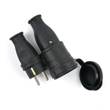 Industrial Plug Socket 2P+E 16A 220-250V IP44 Rubber