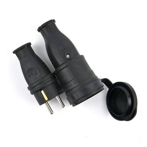 Industrial Plug Socket 2P+E 16A 220-250V IP44 Rubber