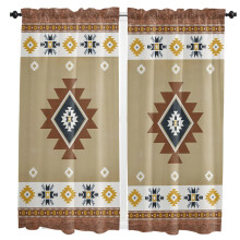 Mandala Pattern Ethnic Retro Curtains for Living Room