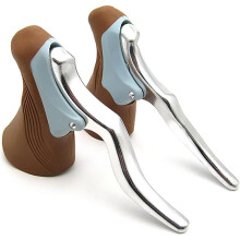 1 Pair Bike Brake Lever, Aluminum Brake Handle Mountain Bike Cycle Brake Levers Front & Rear Brake Levers Handlebar Set