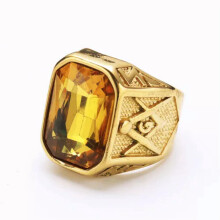 Men's Stainless Steel Masonic Ring Personalized Size 7-13