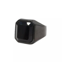 Men's Stainless Steel Tiger Eye Ring Red Black