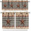 Brown Farmhouse Valance Set Wooden Plank Pattern 3 pcs 1