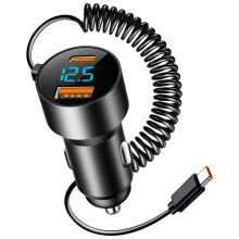 Intelligent Car Charger 2-Port Fast Charging Adapter with