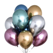 WHAMVOX Purple Gold Metallic Balloons 50 pcs