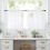 White sheer kitchen curtains rod pocket 2 pcs 76x92 cm 1