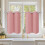 Blackout Kitchen Curtains Pink 86x61 cm Single Panel 1