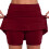 Women's Skorts Solid Color Mid-Waist Short with Pockets 1