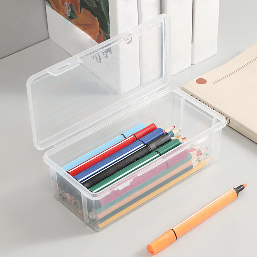 Clear Plastic Pencil Case Extra Large Stackable