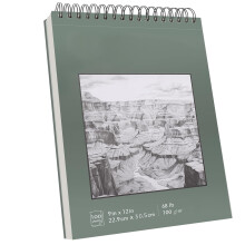Sketchbook 9x12 inch top spiral hardcover 100 sheets