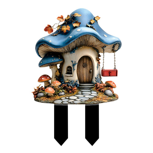 Dreamy Mushroom House Garden Decor 5-Pack