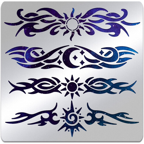 Stainless Steel Stencil Sky Pattern 6x6 Inch