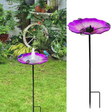 Solar Bird Bath Fountain with Stable Stake for Lawn Patio