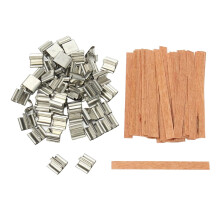 Wood Candle Wicks with Stand 5.51 Inch 50 Count