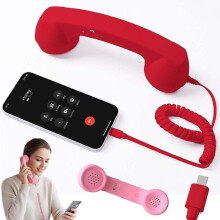Pekkaxy Retro Phone Handset Type-C Wired Landline Receiver