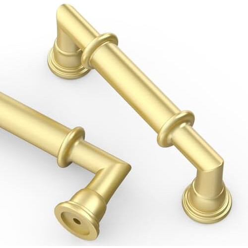 Brushed Gold Cabinet Handles 3 Inch 10 Pack