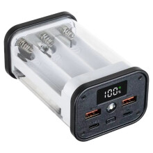 22.5W PowerBank Case for 6 PCS 18650 Batteries No Soldering Need Overloads Protections for Charging DIY Power Case B
