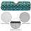 Foldable Aztec Sun Shade Blue Turquoise 52.95" x 16.14" 6